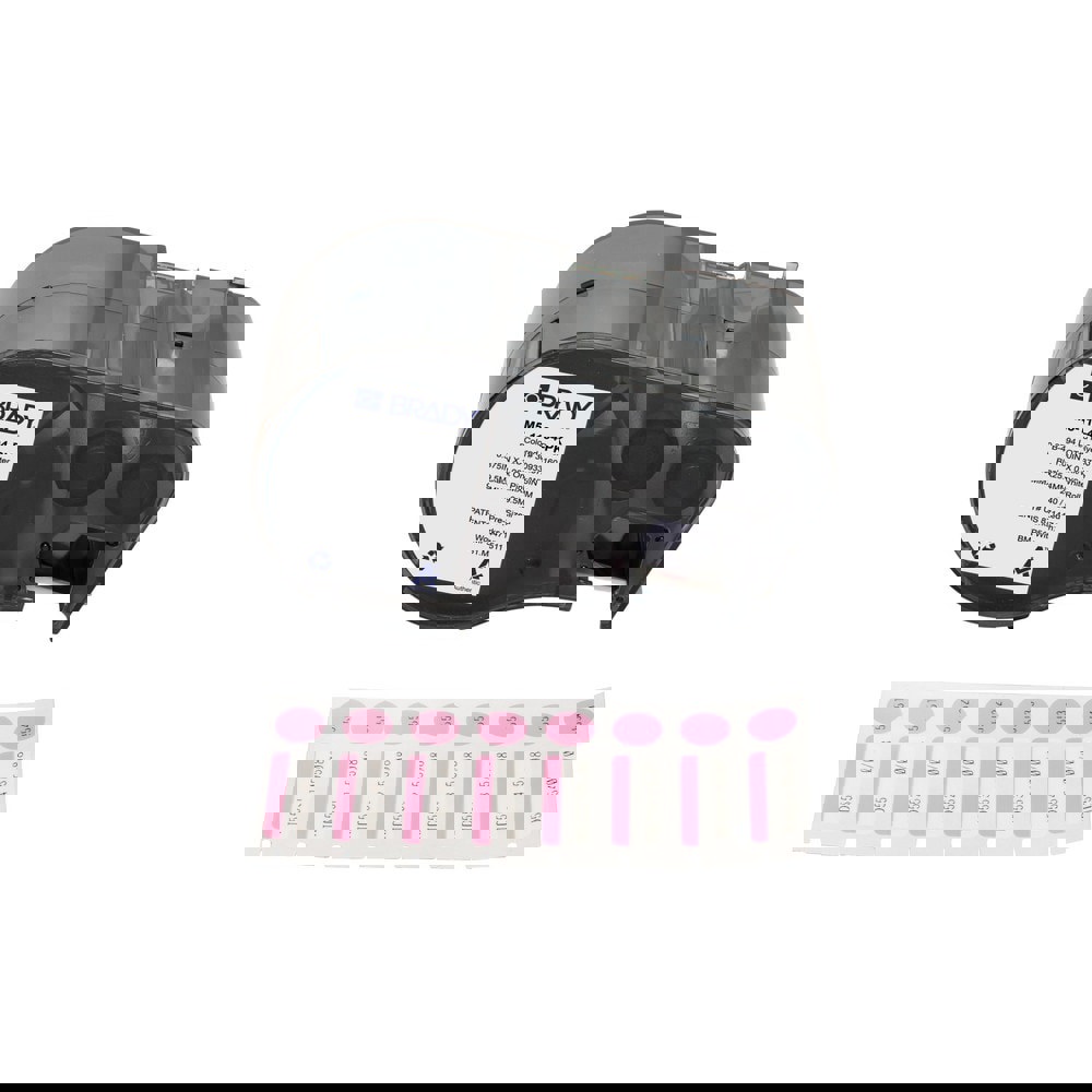 Labels, Ribbons & Tapes; Application: Label Printer Cartridge ; Type: Label Printer Cartridge ; Color Family: Pink ; Color: Black on Pink, White ; Number Of Labels Per Roll: 240 ; Label Diameter (Inch): 3/8